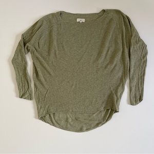 Lou & Grey Ribbed Knit Boxy High-Low Hem